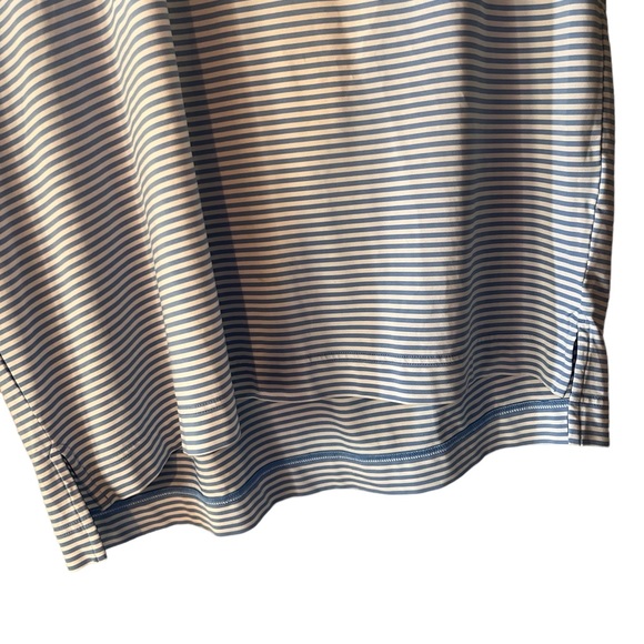 Footjoy Performance Prodry Polo Shirt Blue and White Stripes Sz L - Picture 4 of 6
